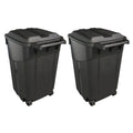45 Gallon Heavy Duty Plastic Trash Cans with Wheels D247