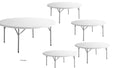 White 6-ft Plastic Folding Round Table E359