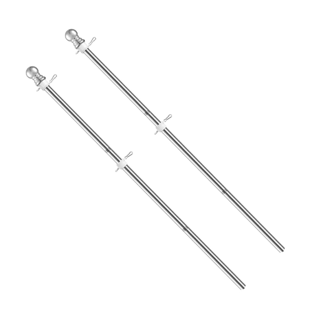 2 Pieces 1.5m Stainless Steel Flagpole M2441