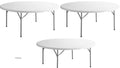 White 6-ft Plastic Folding Round Table X767306