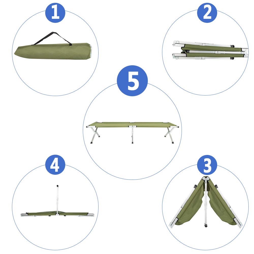 Folding Camping Cot with Carry Bag F22923