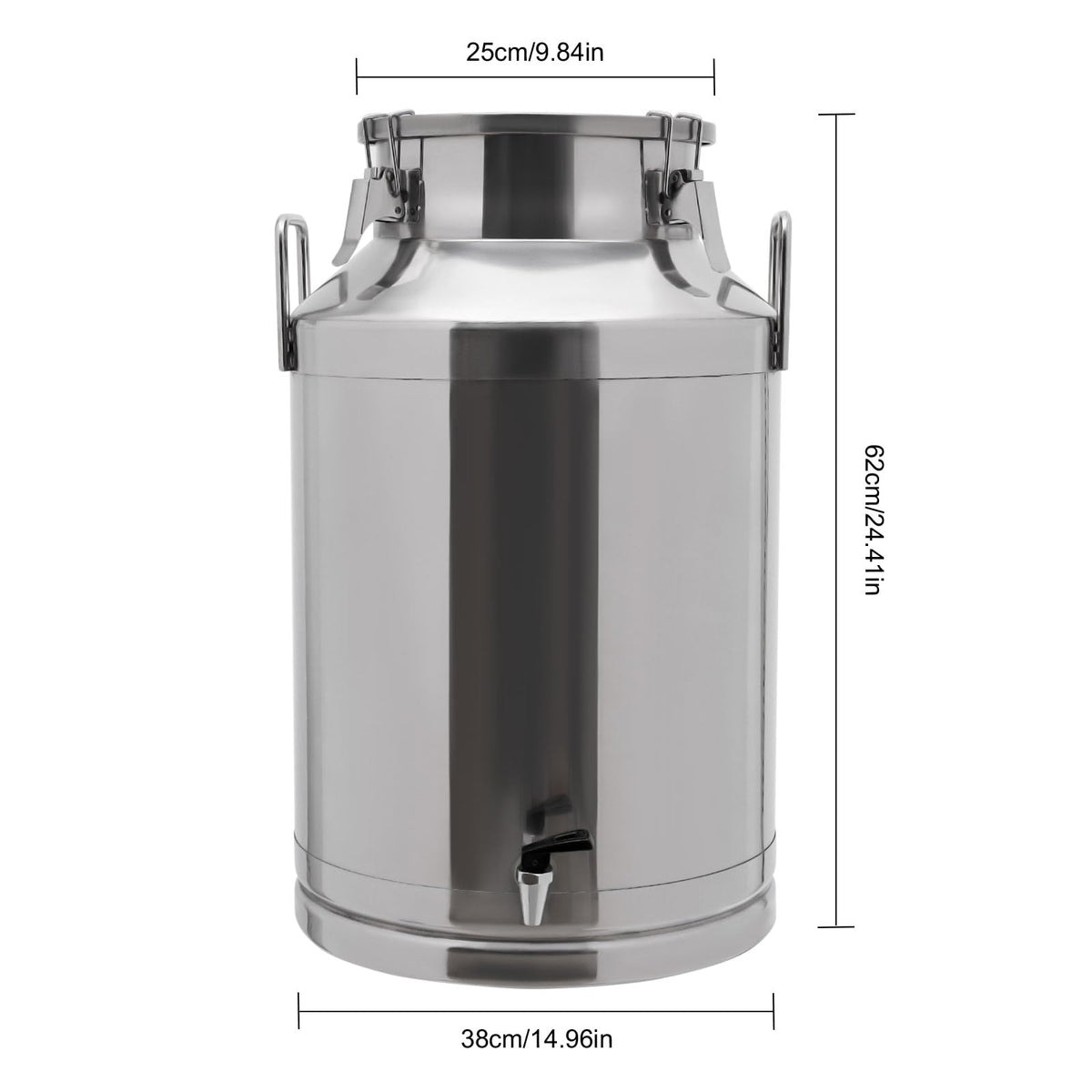 60L Stainless Steel Milk Can with Faucet and Sealed Lid J50626