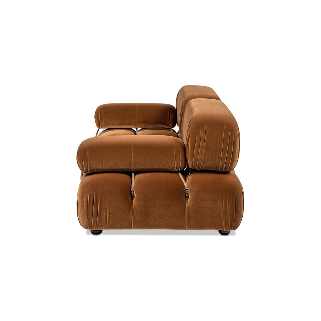 Burnt Orange Performance Velvet 2-Piece Loveseat Sofa B494