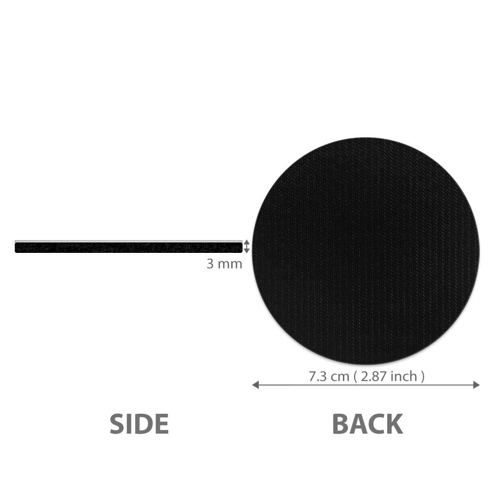 Black White Absorbent Round Car Coasters 2pcs Set M200