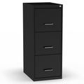 Black 3 Drawer Letter Legal Locking File Cabinet V85889