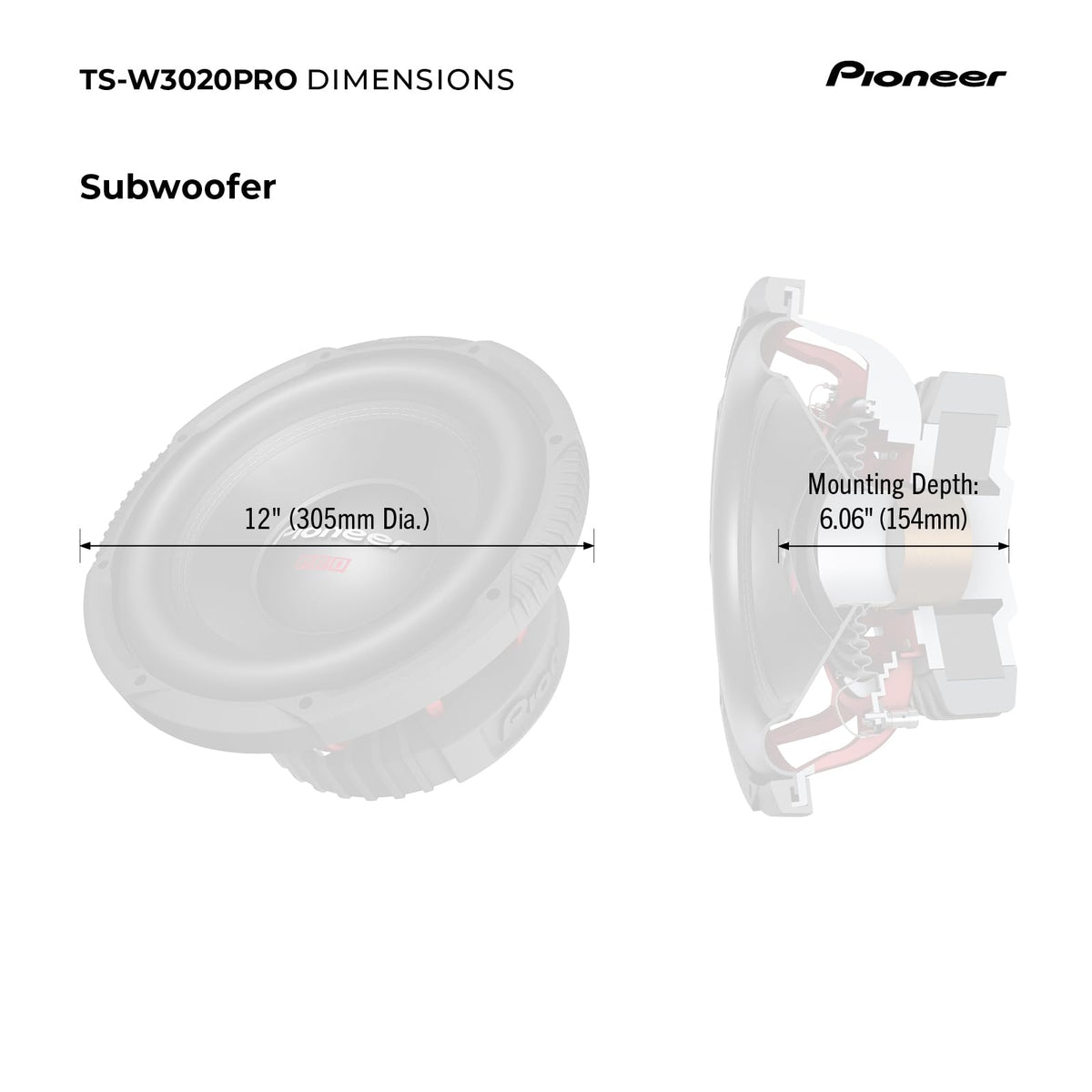 12" Subwoofer 2000W Max A694