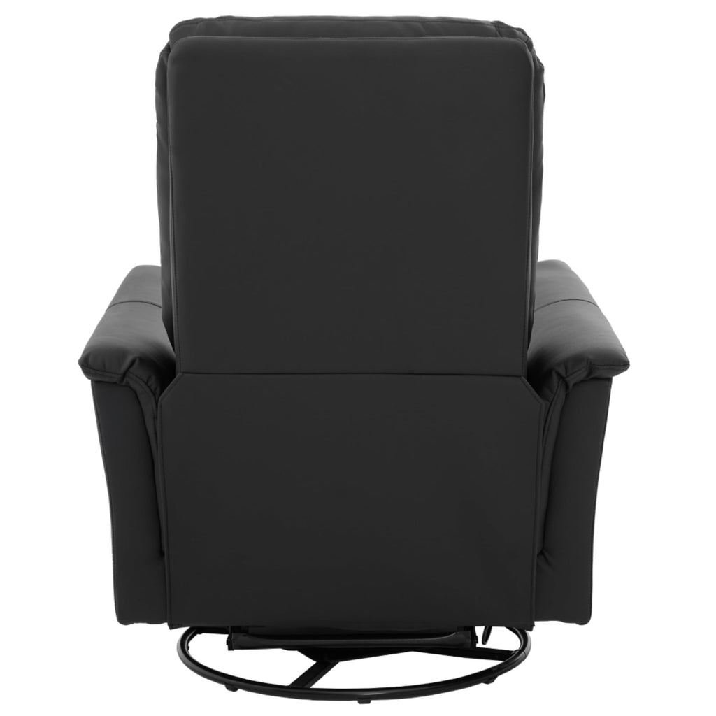 Black Boucle Swivel Rocker Glider Lounge Chair R61489