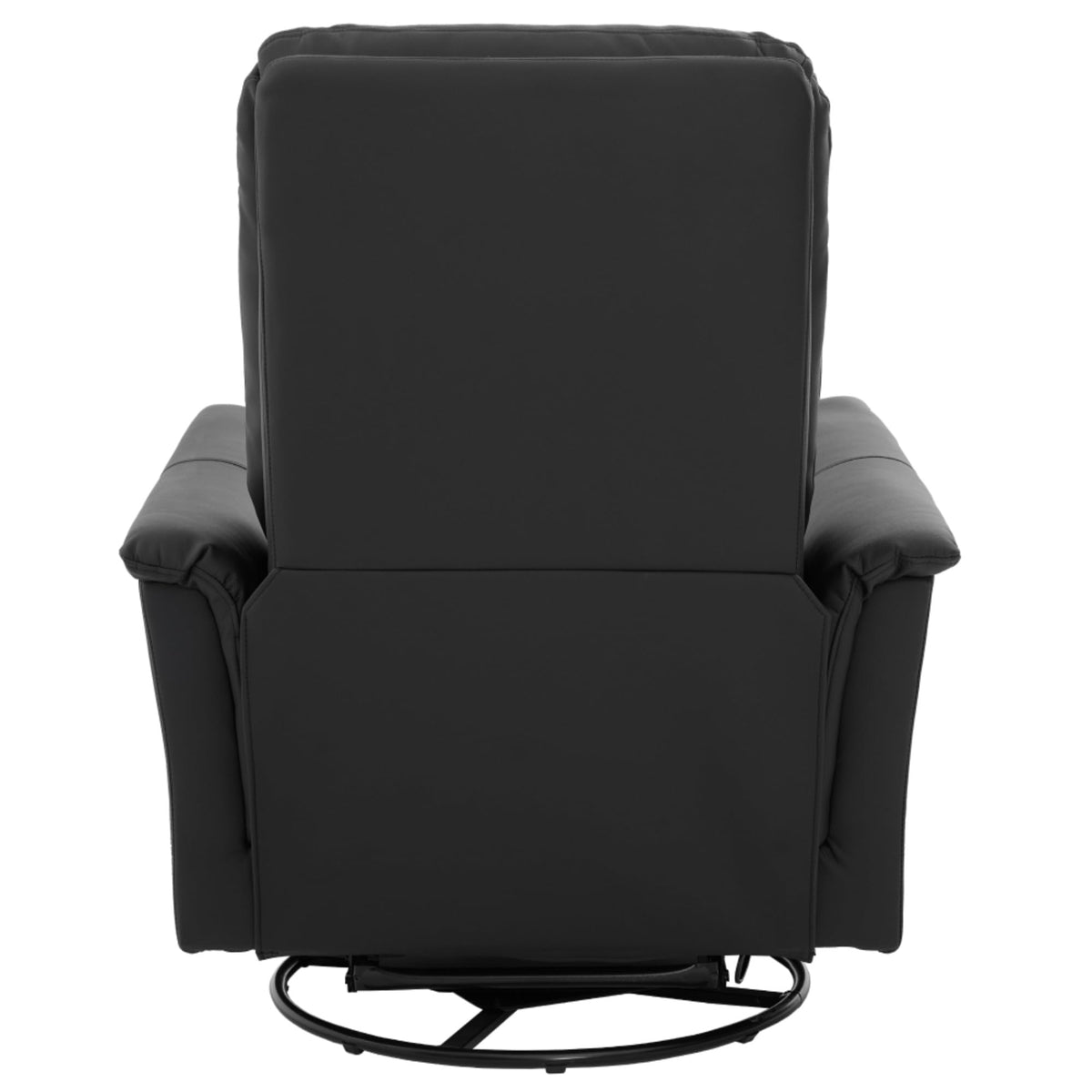 Black Boucle Swivel Rocker Glider Lounge Chair R61489