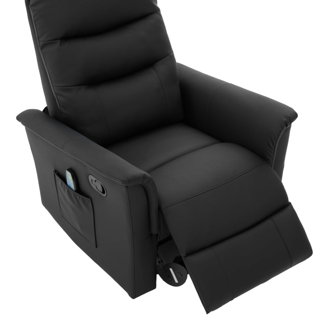 Black Boucle Swivel Rocker Glider Lounge Chair R61489