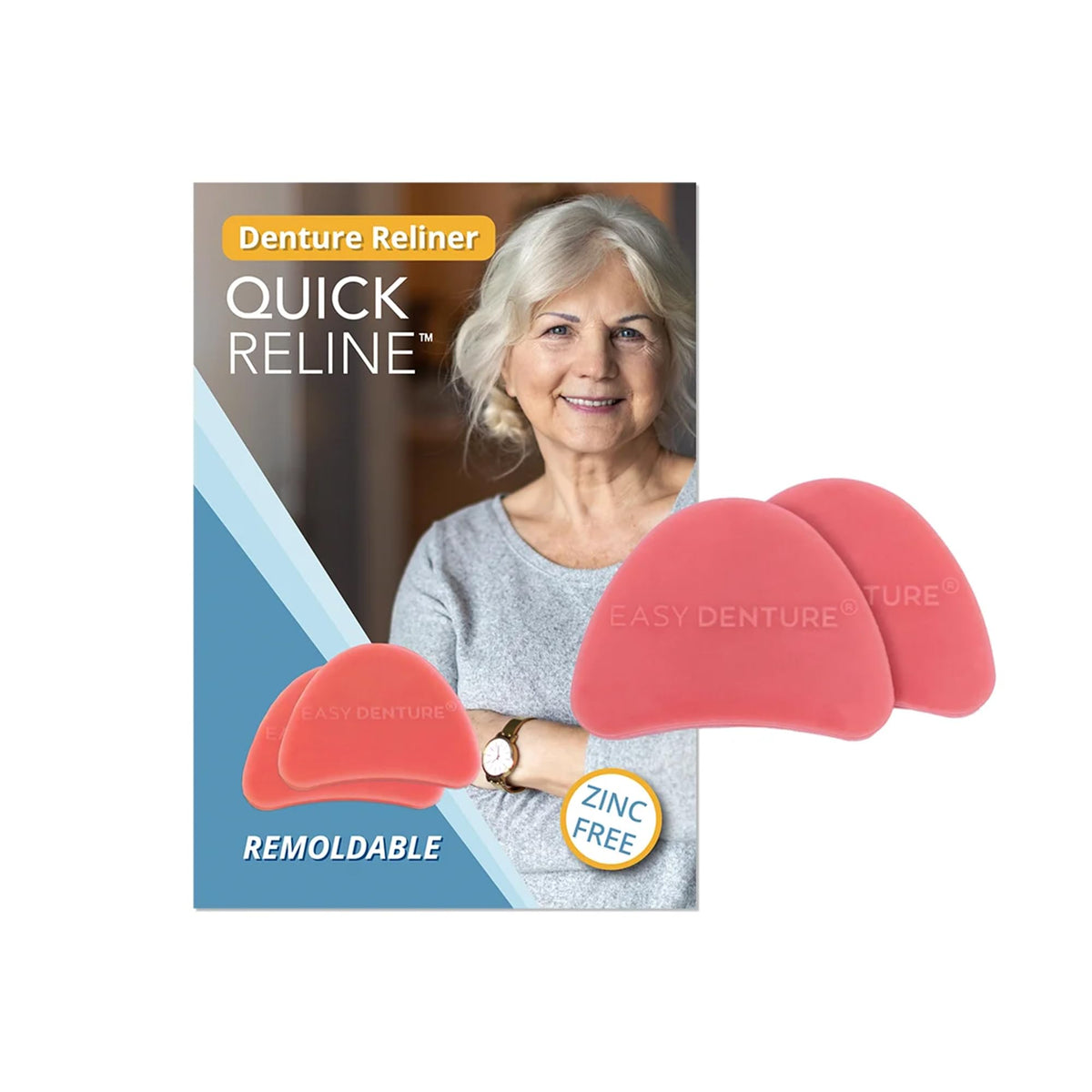 Boil & Fit Denture Reliner Kit with 2 Pucks, Zinc-Free R9083