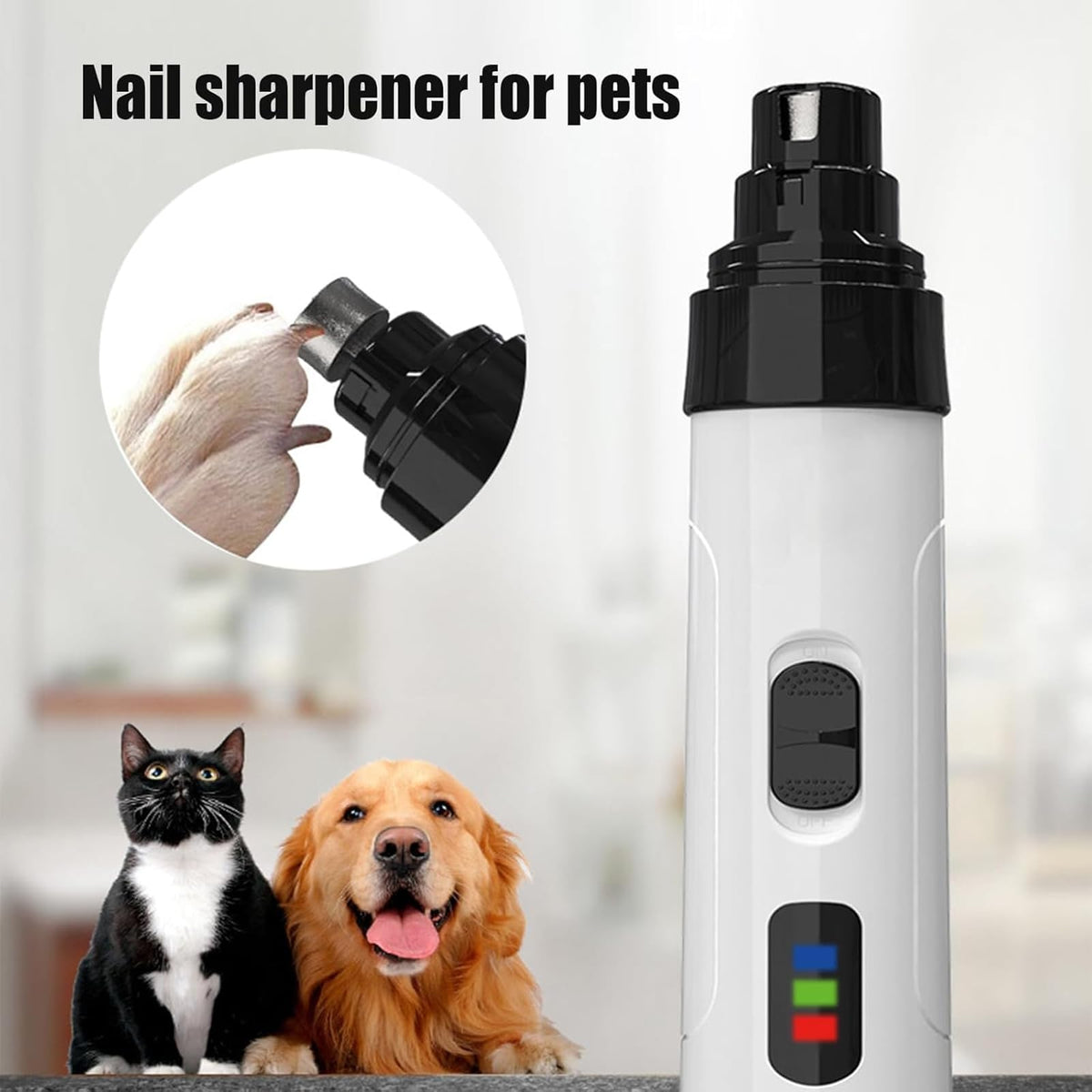 Cortador De Uñas Sin Estrés USB Rechargeable Automatic Pet Nail Trimmer U6660