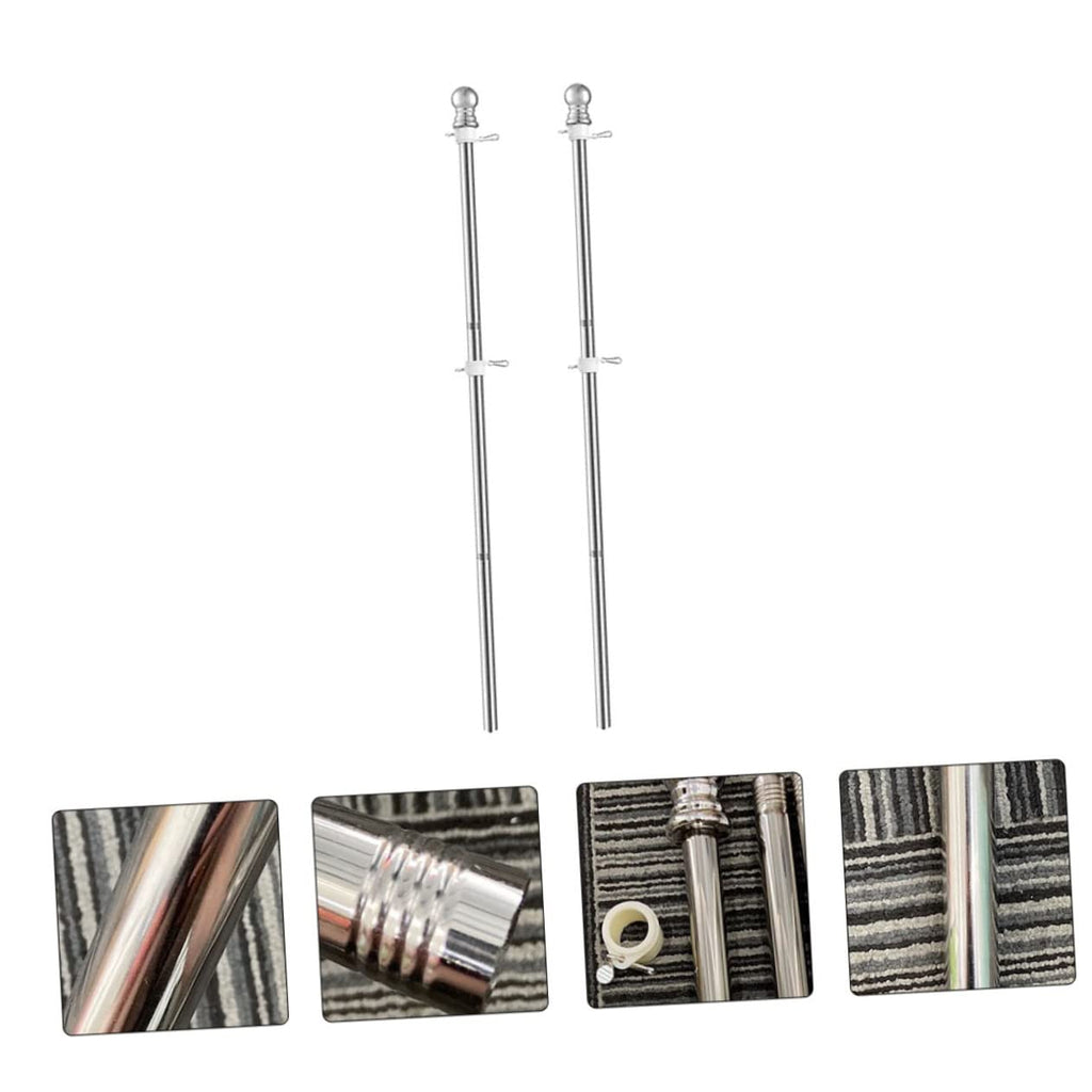 2 Pieces 1.5m Stainless Steel Flagpole M2441