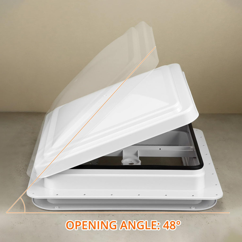 14 x 14 Manual RV Roof Vent Translucent Lid Q1881