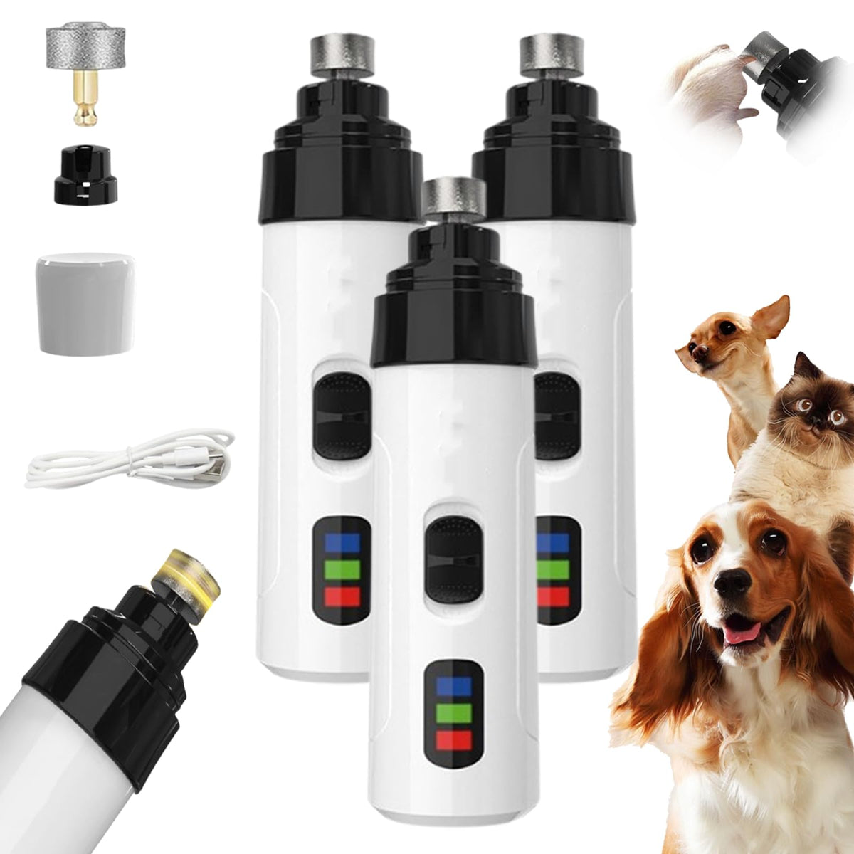 Cortador De Uñas Sin Estrés USB Rechargeable Automatic Pet Nail Trimmer U6660