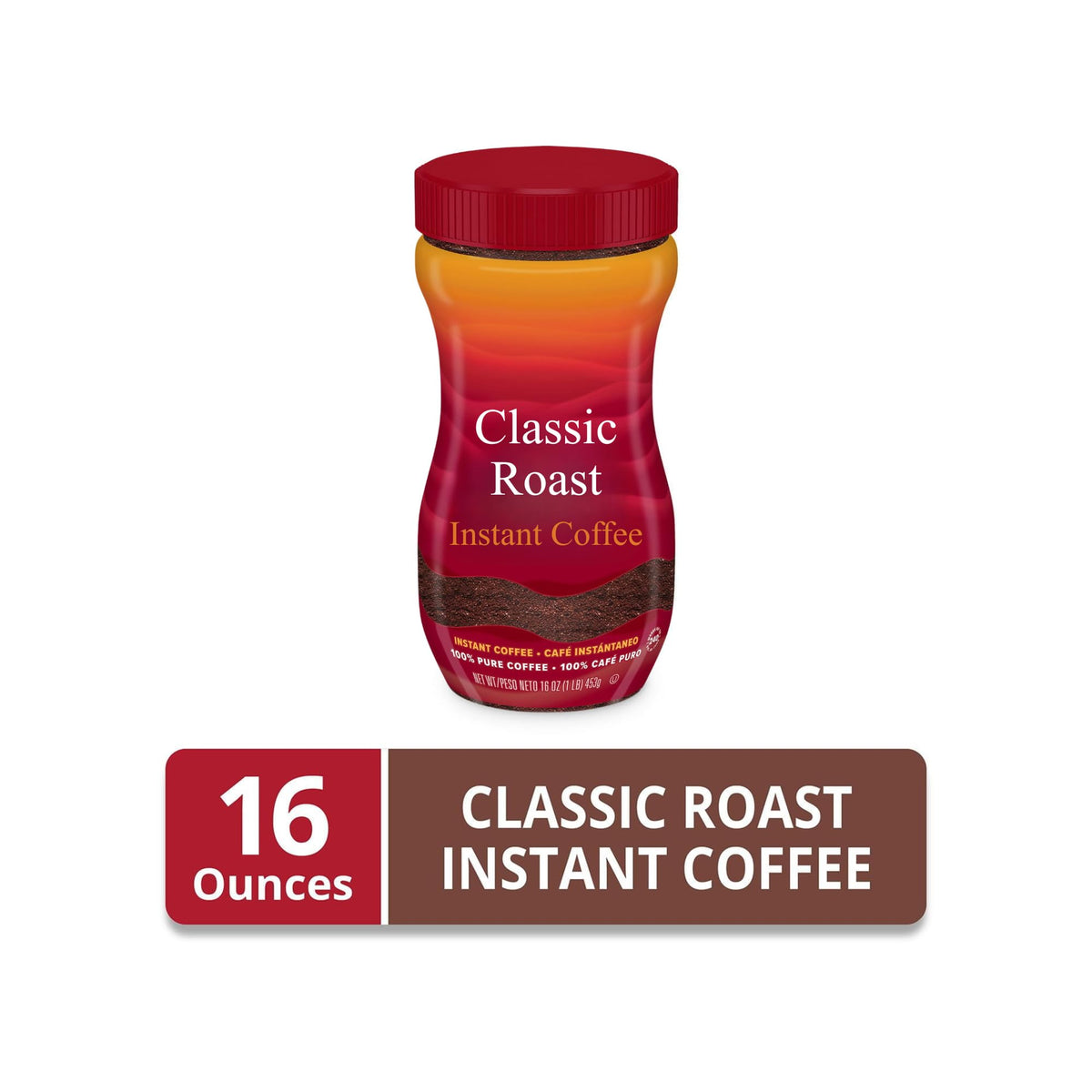Instant Coffee Crystals Classic Roast 16 oz N873