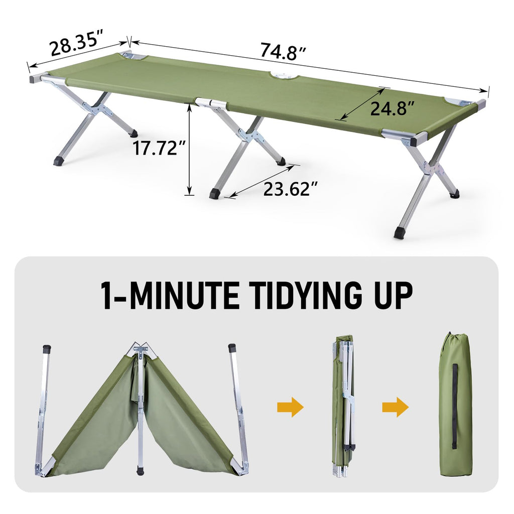 Folding Camping Cot with Carry Bag F22923