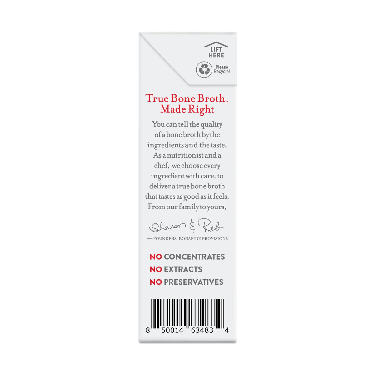 Organic Beef Bone Broth No Salt Added 16.9oz 6 Pack U52501