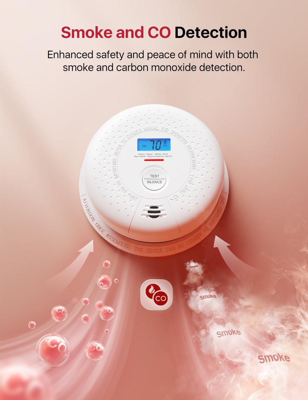 Wireless Interconnected Combination Smoke & CO Alarm M59250