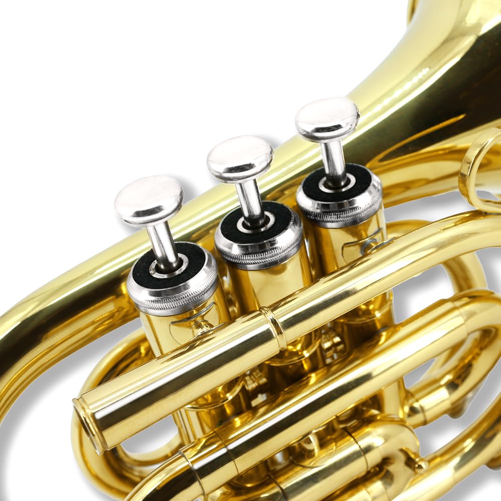 Bb Flat Brass Pocket Trumpet with 7C Mouthpiece H933