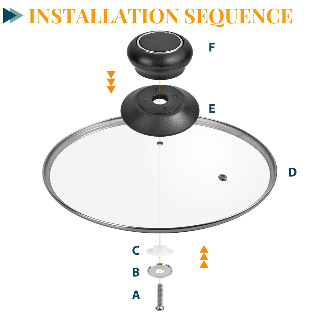 12 Inch Tempered Glass Lid for Frying Pan & Skillet T3168
