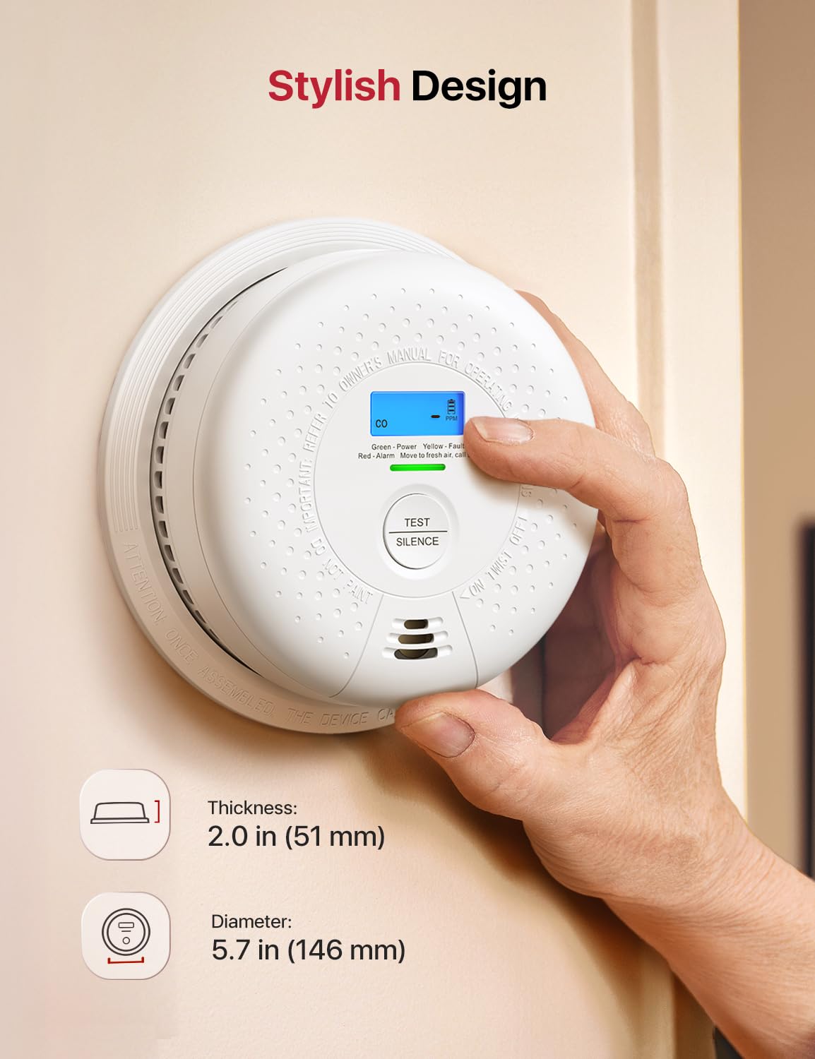 Wireless Interconnected Combination Smoke & CO Alarm M59250
