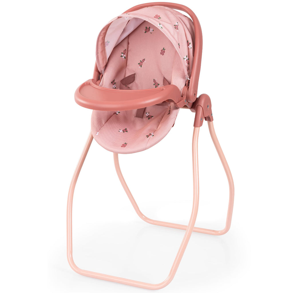 Pink Convertible Doll Highchair Swing Bed Car Seat Y360