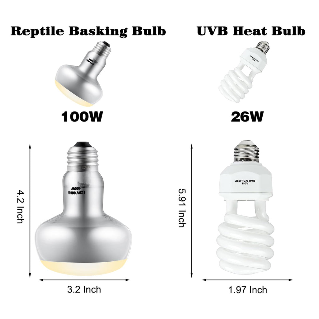 15inch Dual Reptile Light Fixture with Bulb Kit P96742