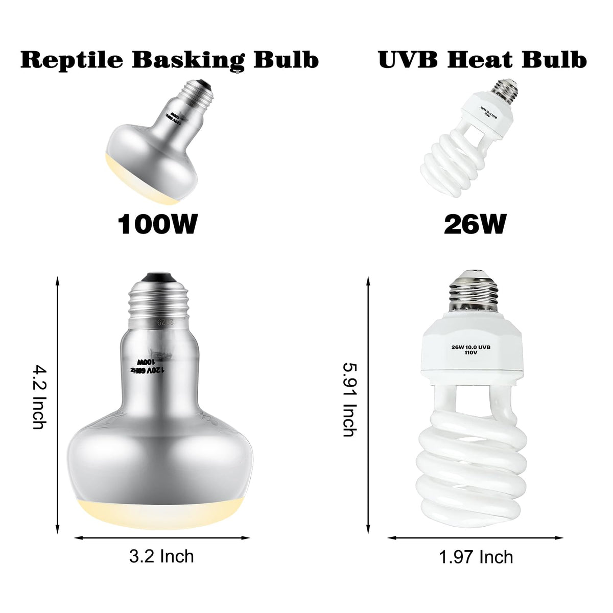 15inch Dual Reptile Light Fixture with Bulb Kit P96742