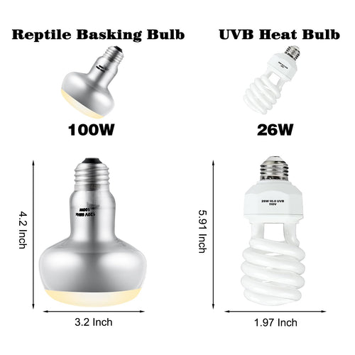 15inch Dual Reptile Light Fixture with Bulb Kit P96742