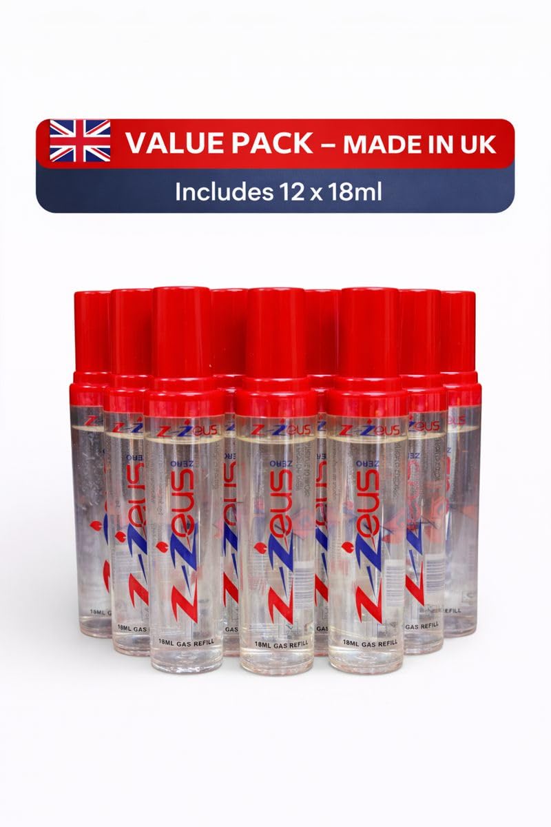 Butane Gas Refill 18ml Pack of 12 Low Odor A80675