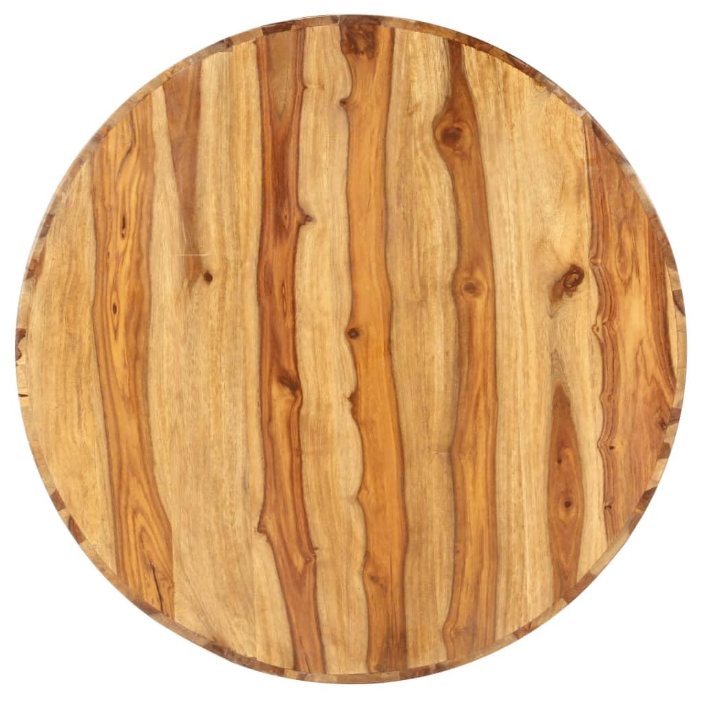Natural Solid Sheesham Wood Coffee Table 25.6 in Dia E27812