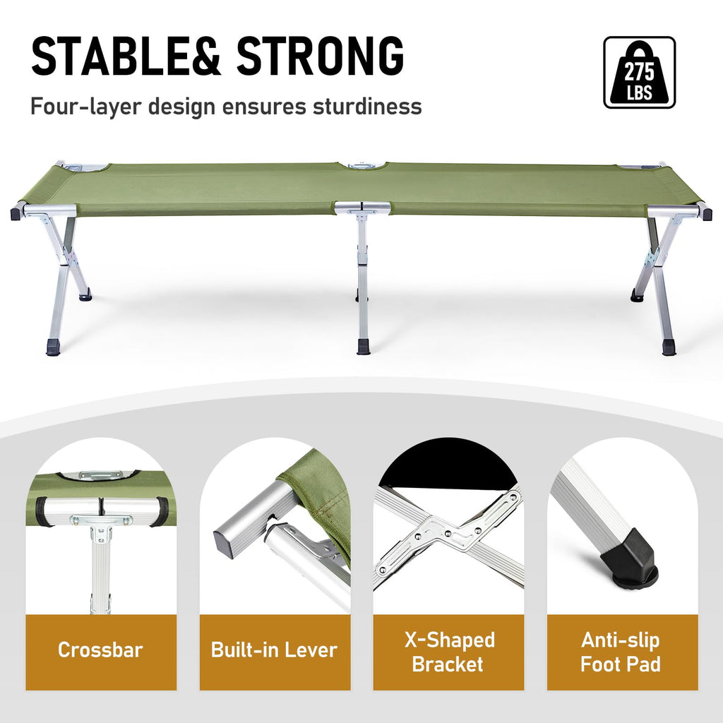 Folding Camping Cot with Carry Bag F22923