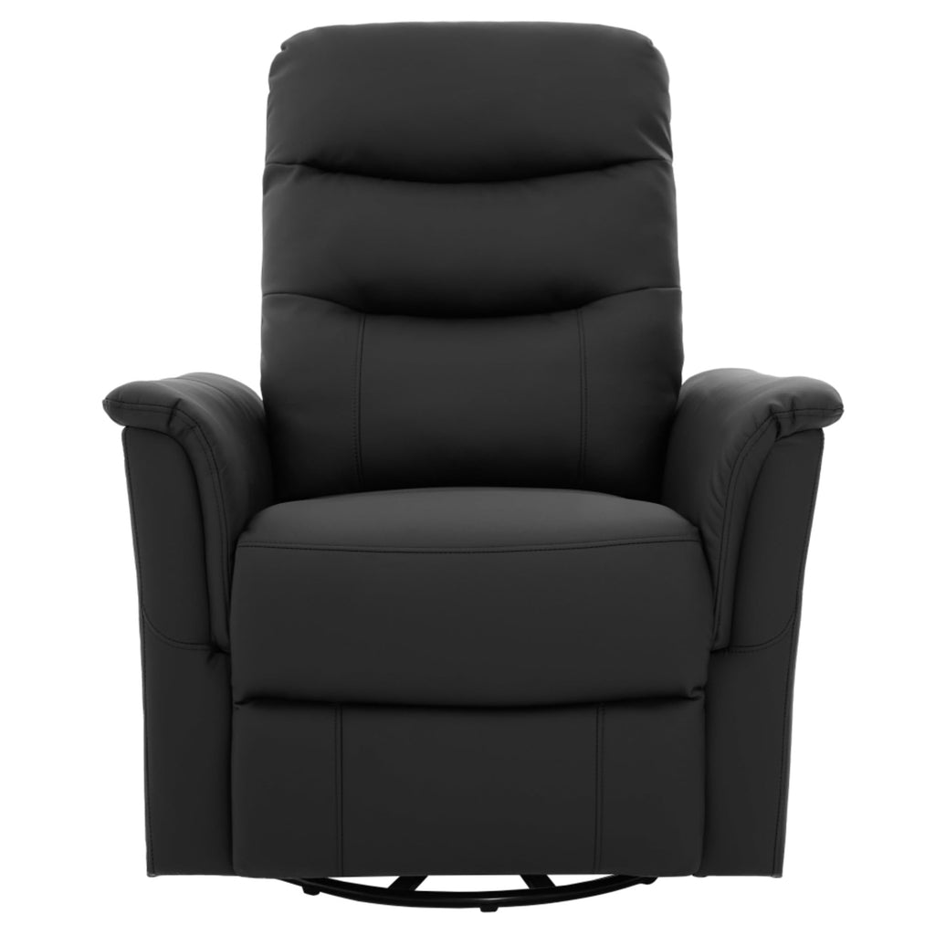 Black Boucle Swivel Rocker Glider Lounge Chair R61489