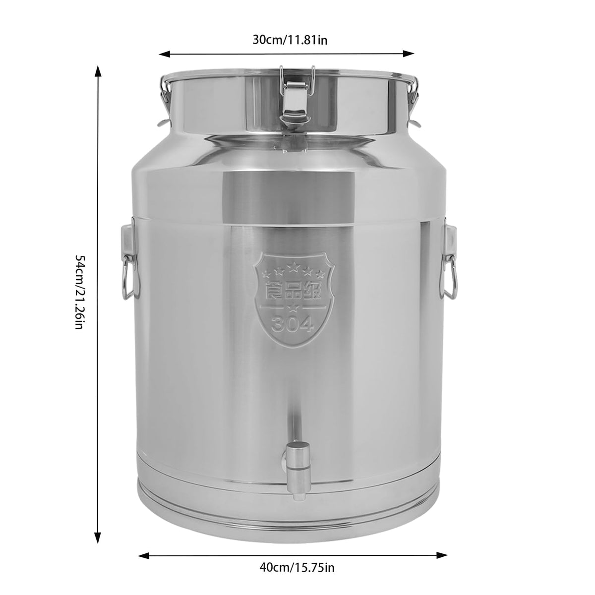 64L Stainless Steel Milk Can with Faucet V34505