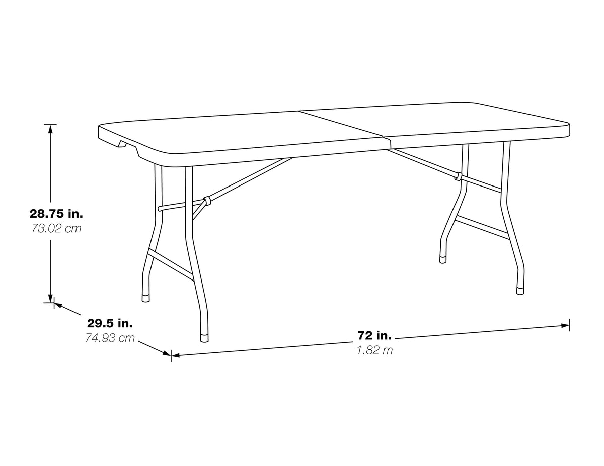 Resin 6 Feet Folding Table Q8058