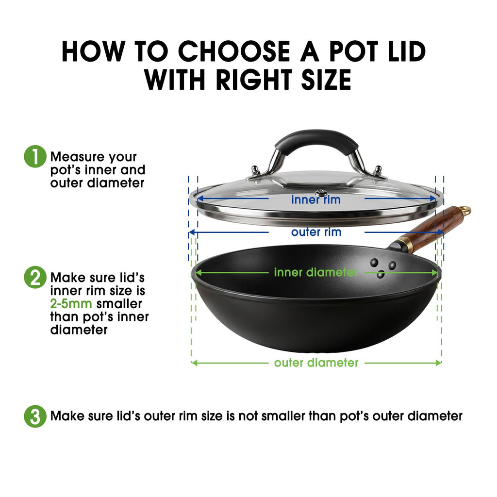 10 Inch Tempered Glass Lid with Silicone Handle Q571950