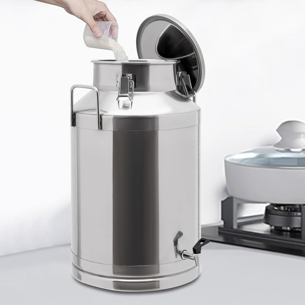 60L Stainless Steel Milk Can with Faucet and Sealed Lid J50626