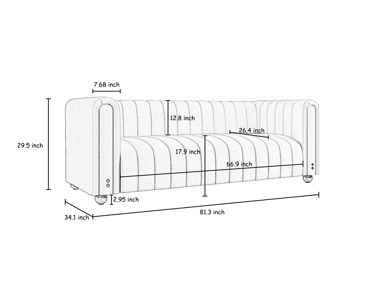 Orange Velvet 3 Seat Sofa N6127