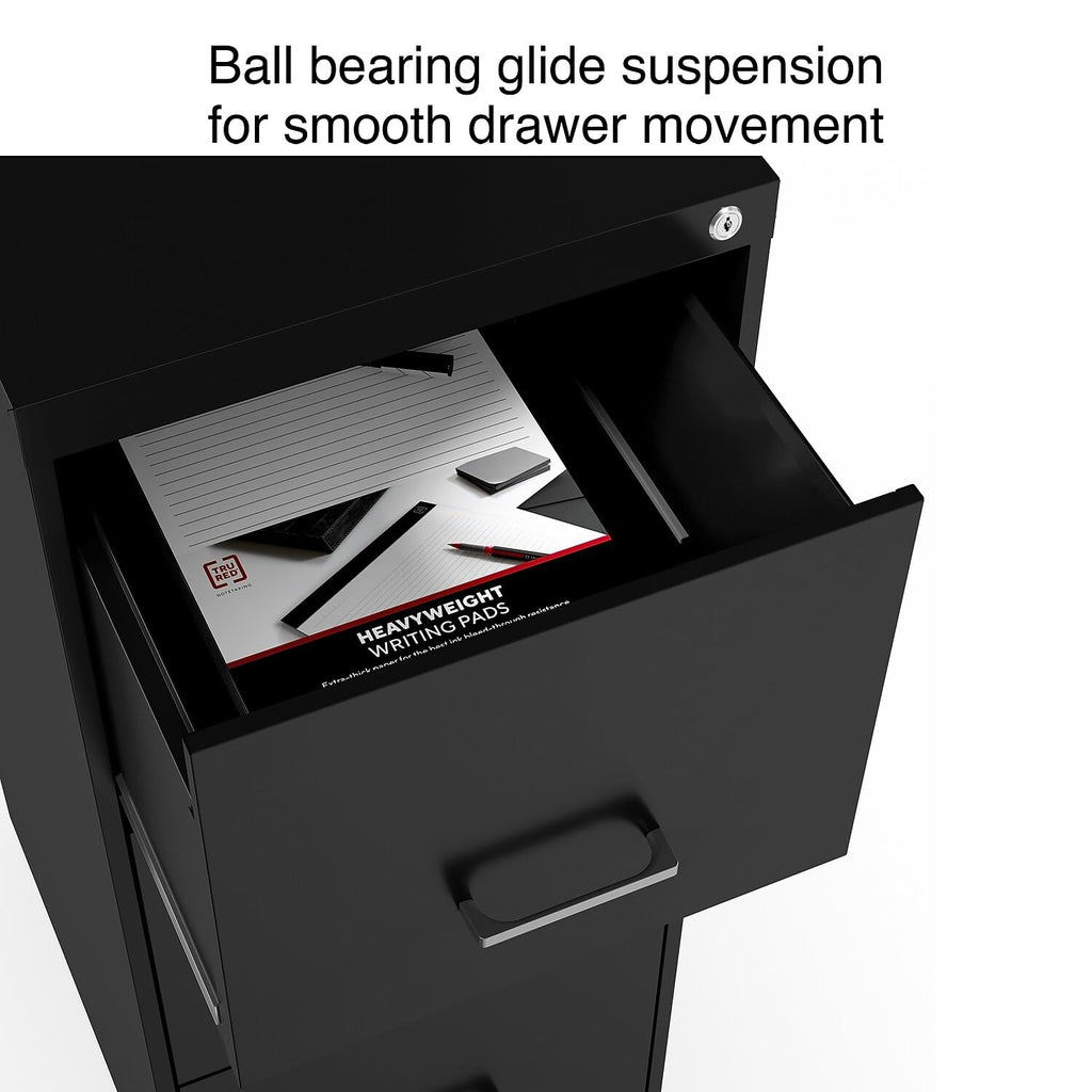 Black 3 Drawer Letter Legal Locking File Cabinet V85889