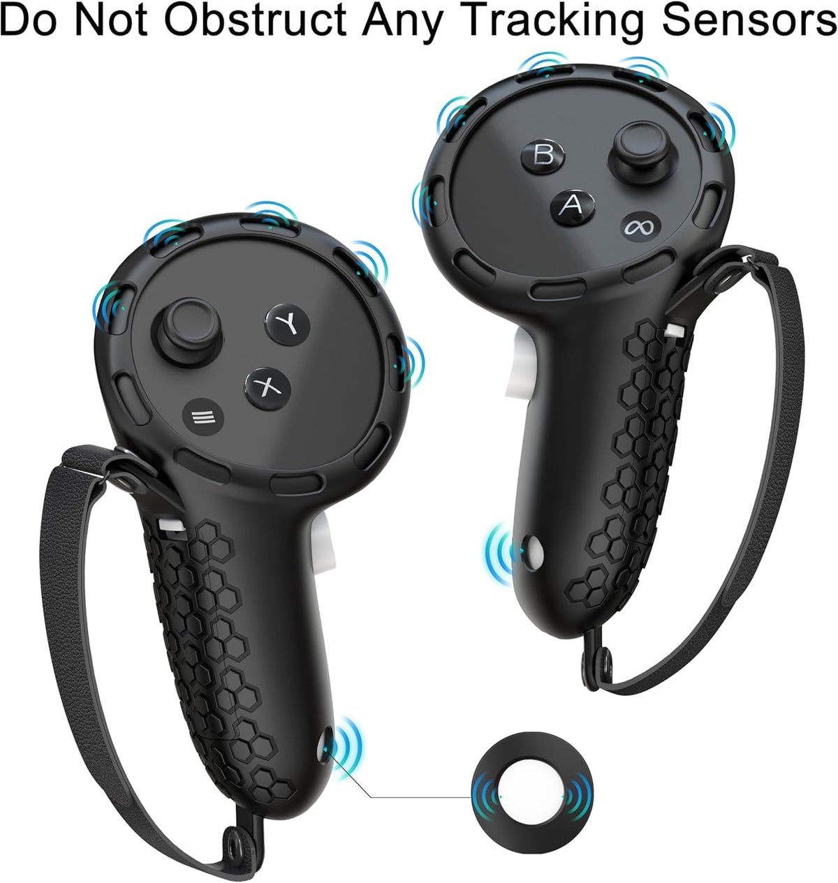 Controller Grips with Battery Opening Covers Black D639674
