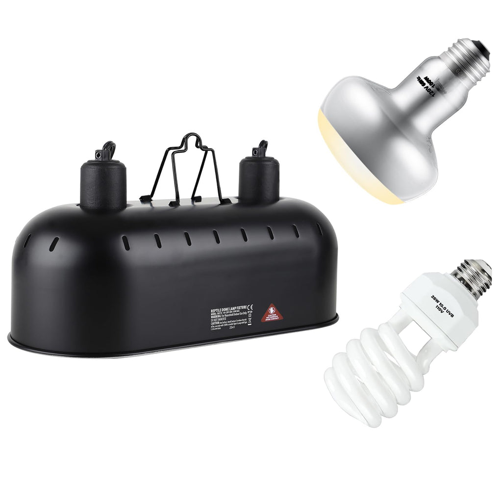 15inch Dual Reptile Light Fixture with Bulb Kit P96742