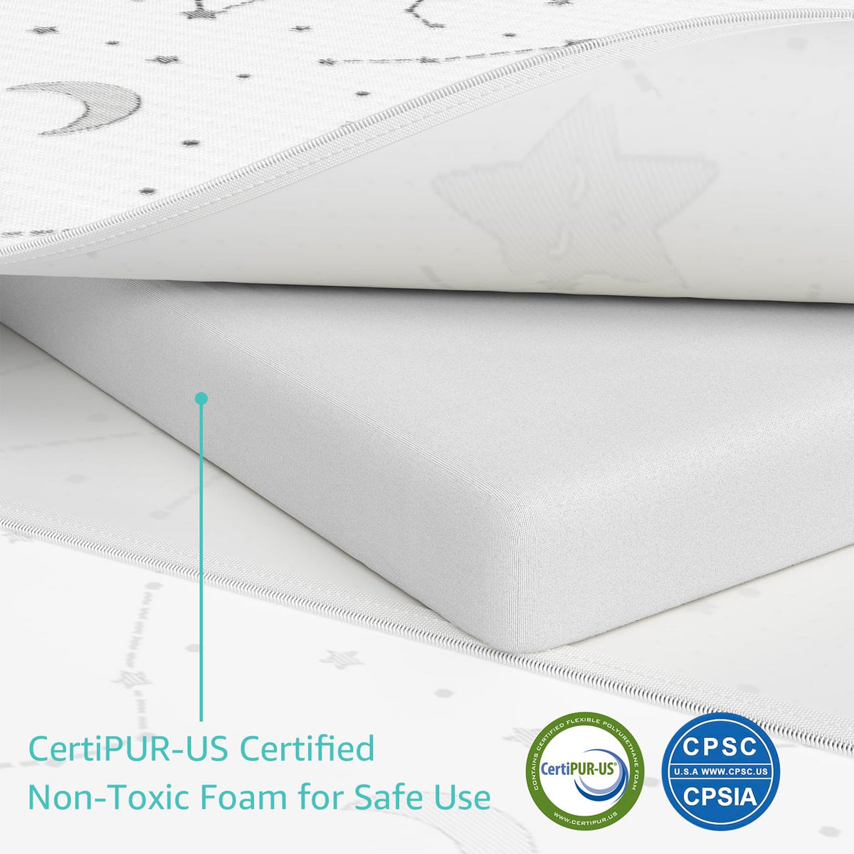 38x26 Waterproof Pack and Play Mattress Pad 2 Pack V3544