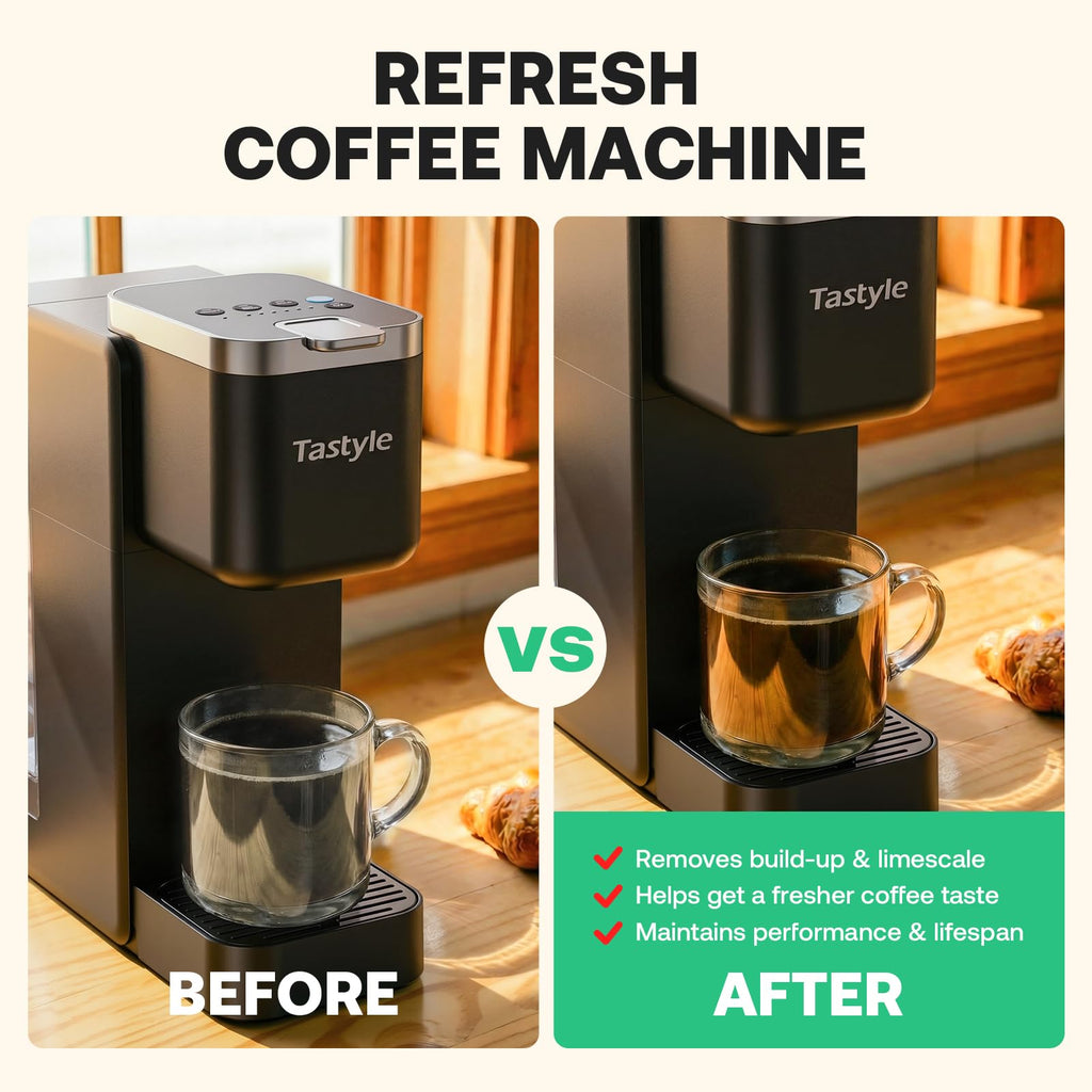 Mini Single Serve Coffee Maker with 30 Descaler Tablets G708394