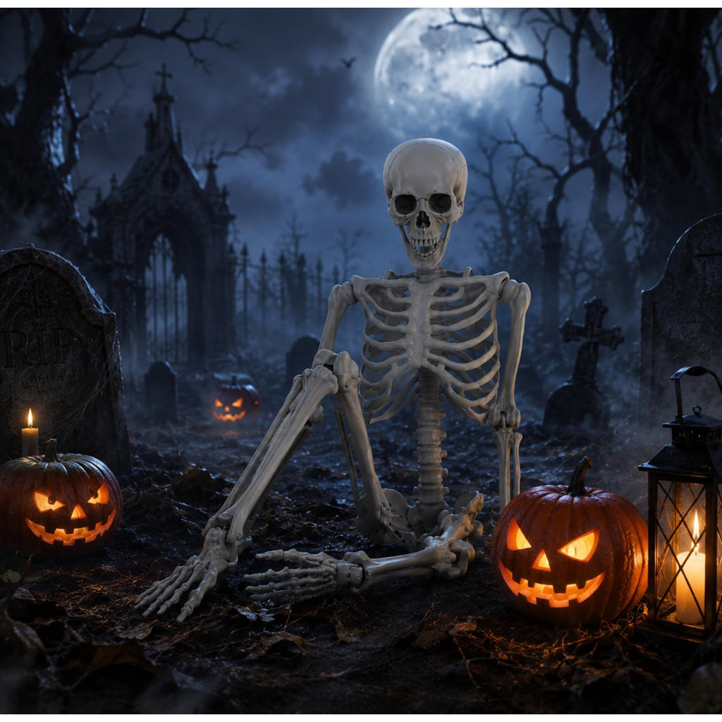 5.4 ft Full Body Plastic Skeleton Prop O448