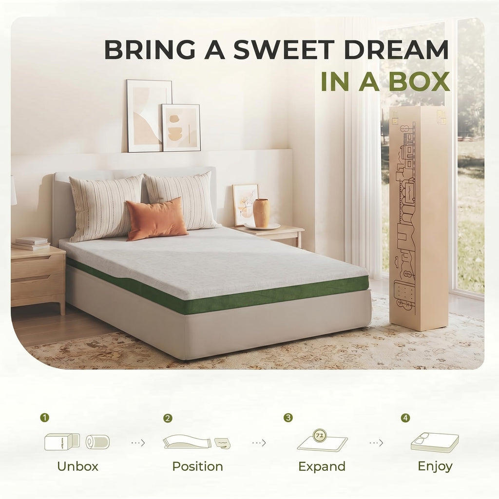 6 Inch Twin Size Cooling Gel Memory Foam Mattress D46518