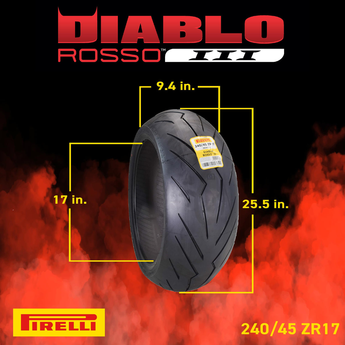 240/45-17 82W Rear Motorcycle Tire I965