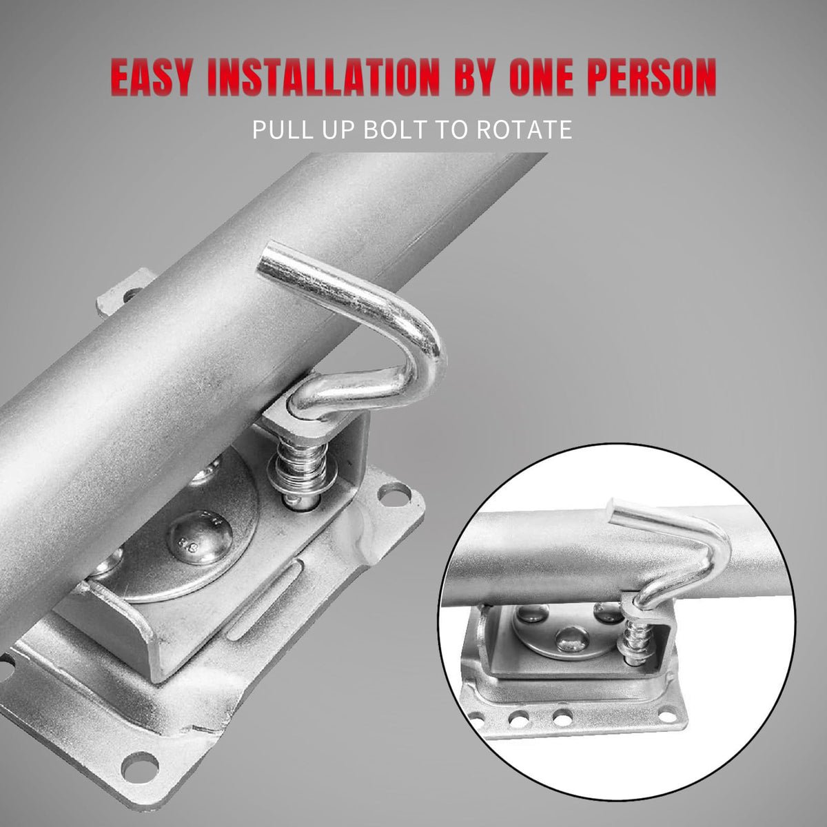1000 lbs Swivel Boat Trailer Jack with Wheel D880