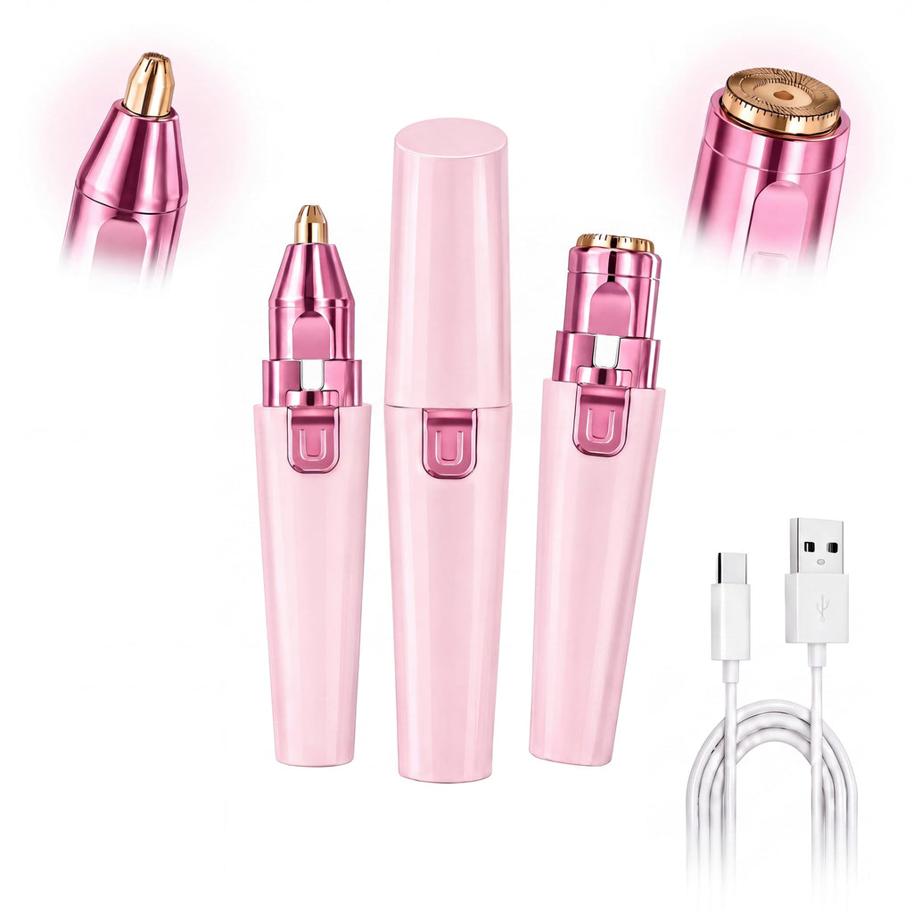 Pink USB Rechargeable Facial Hair Remover T547
