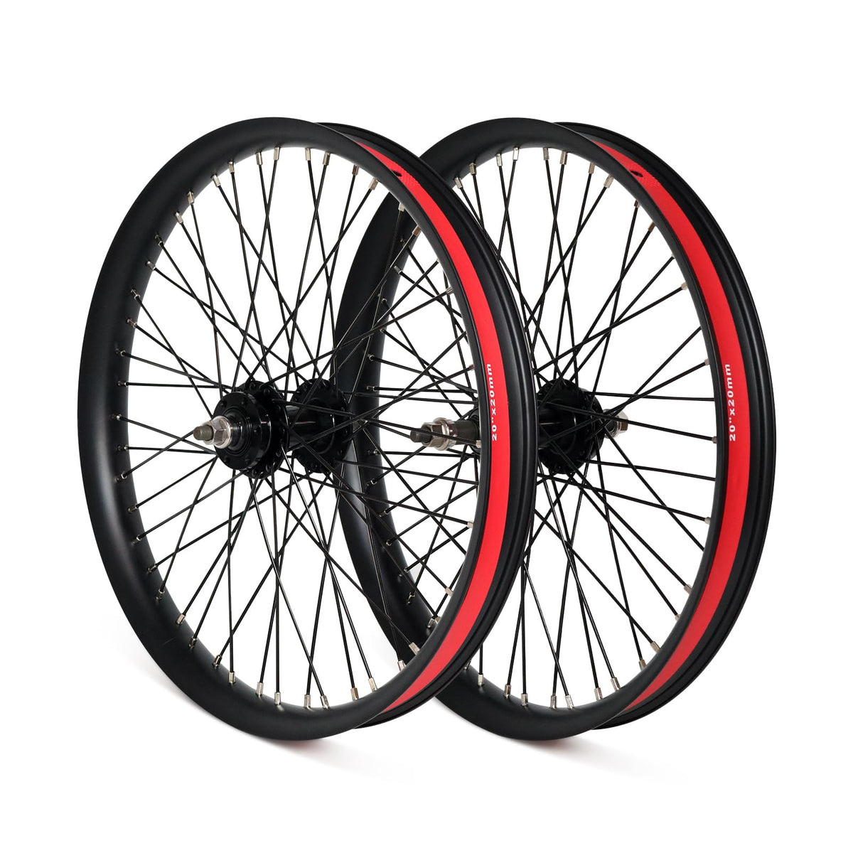20"/26" Heavy Duty Bike Wheelset, Front and Rear, 12 Gauge 48 Spokes, Double Wall Aluminum Alloy Disc Brake MTB I21130