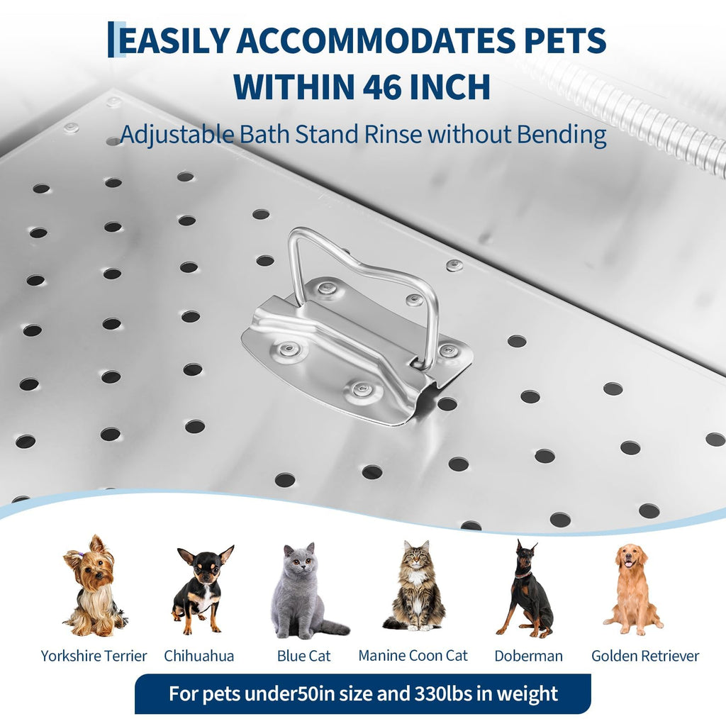 46 Inch Stainless Steel Dog Washing Station L758058
